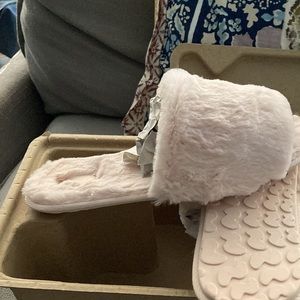 Skims Faux Fur Slippers 7.5 Dusk